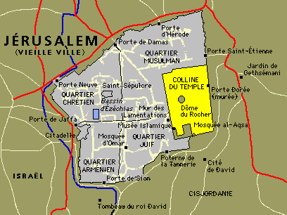 plan de la vieille ville de Jrusalem