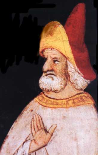 Portrait
d’Hassan ben Sabbah, chef spirituel et militaire des
 Assassins , aussi nomm le  Vieux
de la Montagne 