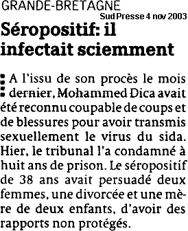 Mohammed Dica  Sud Presse  - 4 novembre 2003