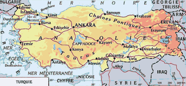 carte turquie