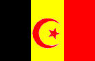 drapeau de la future rpublique islamique de beldjarabia, symbole islamique rouge