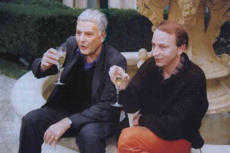 Michel
	Houellebecq et Philippe Sollers en 1998