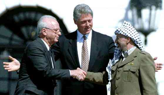 septembre 1993, Yitzak Rabin, Yasser Arafat et Bill Clinton