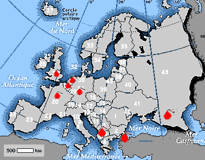 carte de l’Europe politique