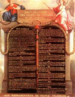 La dclaration des
Droits de l’Homme et du Citoyen de 1789, Panneau anonyme conserv au muse Carnavalet (Paris)