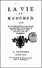 La vie de Mahomed, par M le comte de Boulainvilliers, 1730