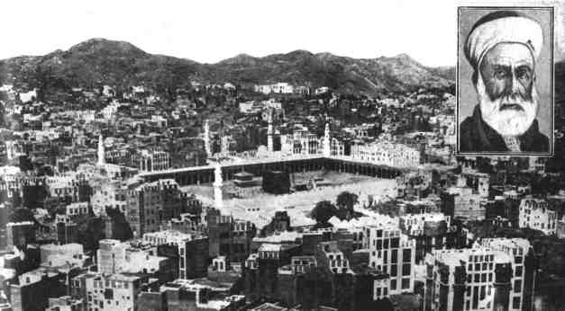 la mosque de La Mecque et sa Ka'aba (au centre), de nos jours