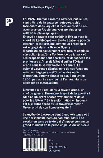 Les sept piliers de la sagesse, verso