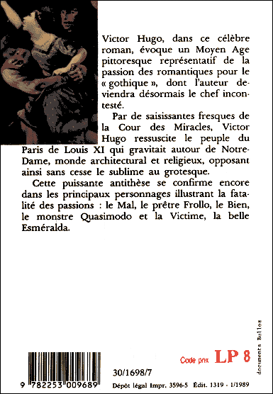 victor hugo, Notre Dame de Paris, verso