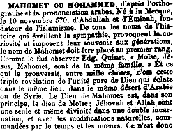 Dbut de la dfinition extraite du Nouveau dictionnaire universel, tome second, par Maurice Lachatre, 1870