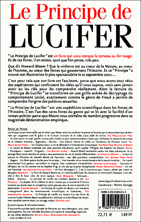 Le principe de Lucifer, verso