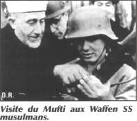 le grand mufti de jrusalem rend visite  des SS musulmans