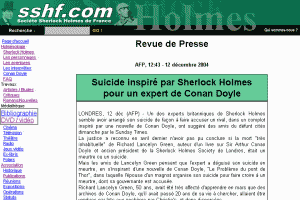 Suicide inspir par Sherlock Holmes